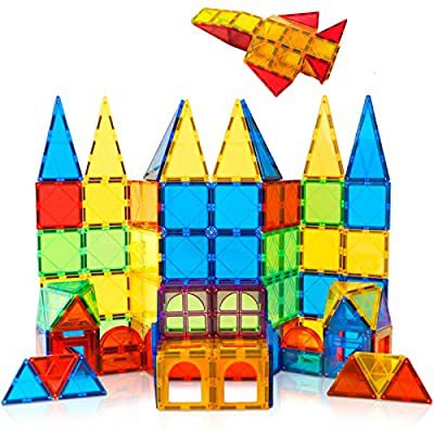 Amazon.com: Magnet Toys Kids Magnetic Building Tiles 100 Pcs 3D Magnetic Blocks Preschool Building Sets Educational Toys for Toddlers Boys and Girls.: Toys & Games