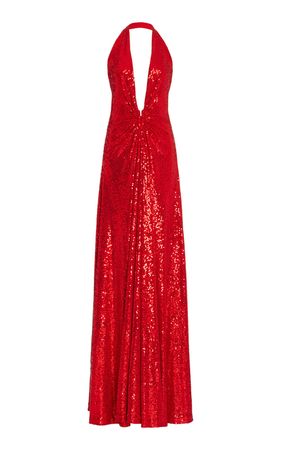 Hand Embellished Halter Gown By Michael Kors Collection | Moda Operandi