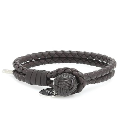 Knot intrecciato leather bracelet