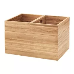 GODMORGON/TOLKEN / TÖRNVIKEN Cabinet, countertop, 19 5/8" sink - bamboo, high gloss white - IKEA