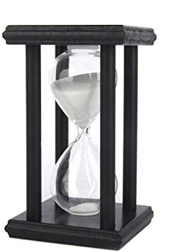 ZYAQ Wooden Sandglass Hourglass Sand Timer Clock Home Decoration (60 Minutes, Black-White): Amazon.ca: Home & Kitchen
