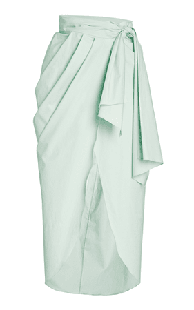Johanna Ortiz Mint Eco Warrior Wrap Skirt In Green | ModeSens