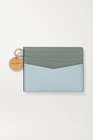 Two-tone Leather Cardholder - Blue