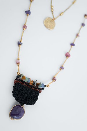 PACK OF CROCHET STONE NECKLACES | ZARA Thailand