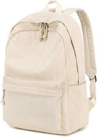 Amazon.com: School Backpack for Teens Large Corduroy Bookbag Lightweight 17 inch Laptop Bag for Girls Boys Casual High School College (Corduroy-Beige) : Electronics