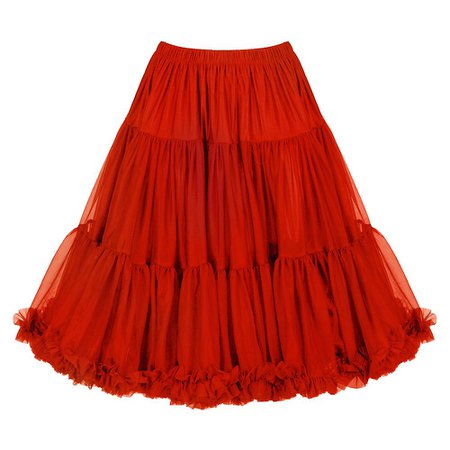 EXTRA VOLUME Red Net Vintage Rockabilly 50s Petticoat Skirt - Pretty Kitty Fashion