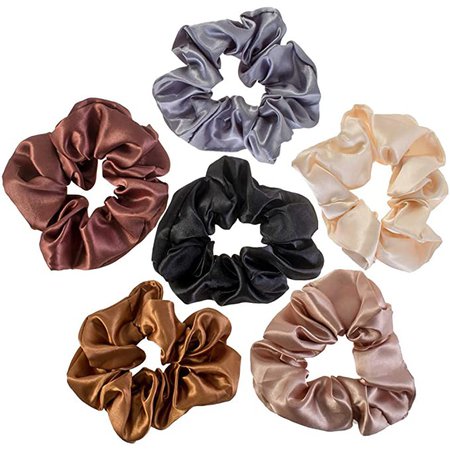 Amazon.com : VAGA Cute Scrunchies For Hair 6 Colors Set, Our Hair Scrunchies Hair Elastics Ponytail Holder Pack of scrubchies are Softer Then Hair Ties, A Satin Scrunchie sruchies, Do not Pull Or Snag Thick Hair : Beauty & Personal Care
