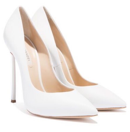 white pump heels