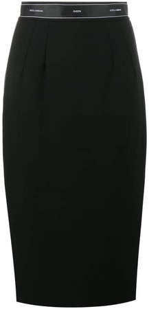 logo band pencil skirt