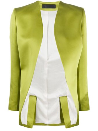 Shop green Haider Ackermann open front fitted jacket with Express Delivery - Farfetch