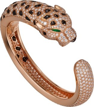 CRH6013017 - Panthère de Cartier bracelet - Pink gold, emeralds, obsidians, diamonds - Cartier