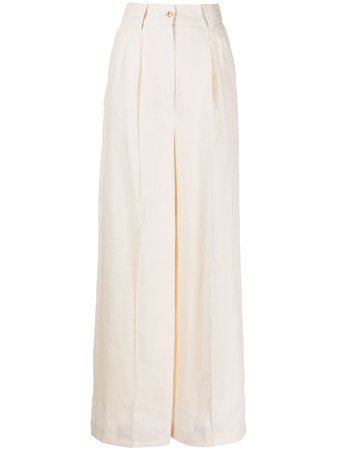 Loulou Studio high-waisted Wide Linen Trousers - Farfetch