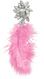 feather and rhinestone earring