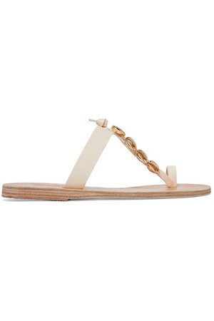 Ancient Greek Sandals | Iris embellished leather sandals | NET-A-PORTER.COM