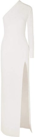 Nadia One-shoulder Stretch-crepe Gown - Cream