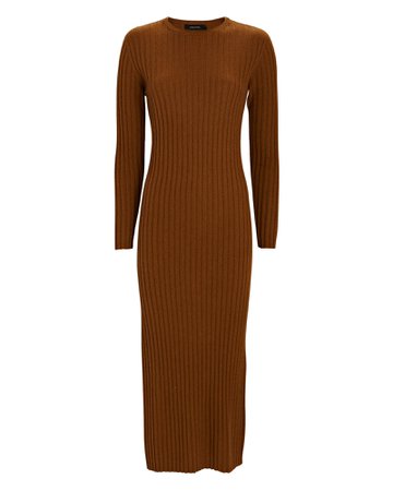 Lisa Yang Rita Cashmere Rib Knit Midi Dress | INTERMIX®