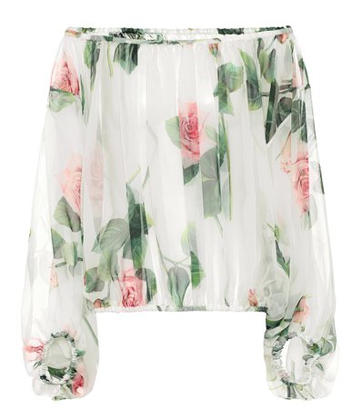 Dolce & Gabbana - Floral silk-chiffon blouse | Mytheresa