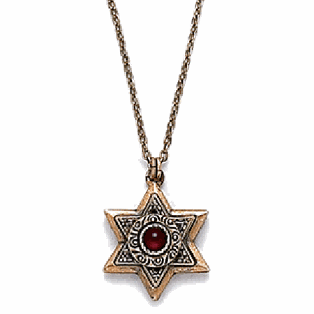 Star of David Necklace with Garnet By: Michal Golan