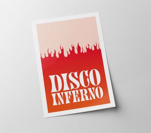 Disco Inferno Print | Etsy UK