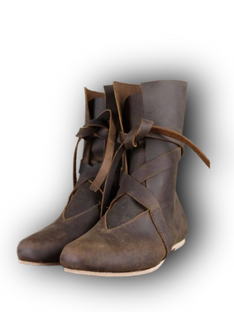 brown leather Renaissance boots footwear