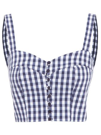 Blue gingham top