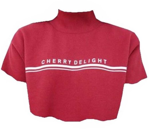 red crop top “cherry delight”