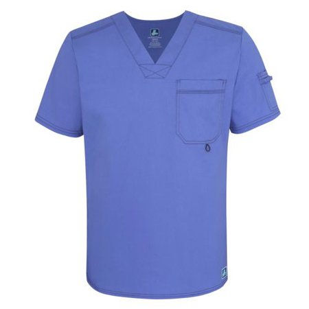Adar Men Doctor Nurse Uniform Cross Stitched V-neck Front Pocket Scrub Top | eBay