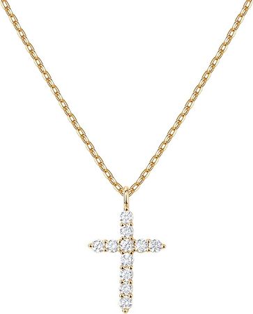 Amazon.com: PAVOI 14K Yellow Gold Plated Faith Necklace for Women | Faith Pendant | Yellow Gold Necklaces for Women : Clothing, Shoes & Jewelry