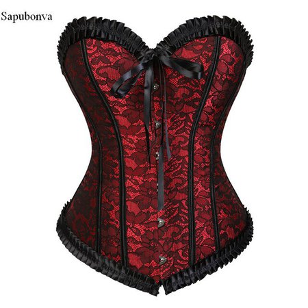 Red overbust corset