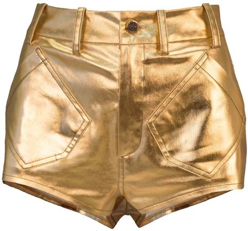 JULIANA HERC - Golden Denim Shorts