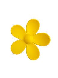 yellow daisy flower hair clip