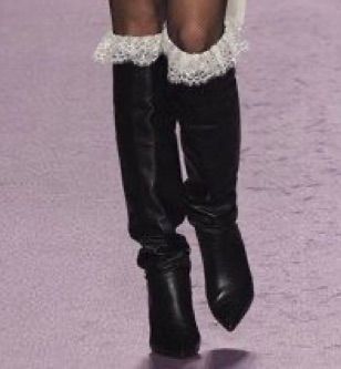lace and leather Boots