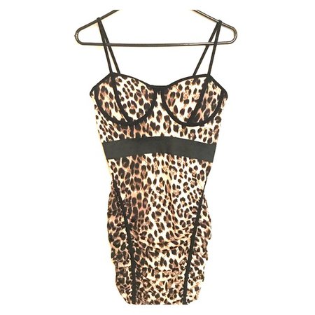 Leopard print bustier dress 1
