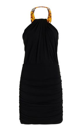 Mirabella Draped Ruched Jersey Mini Dress By Jonathan Simkhai | Moda Operandi