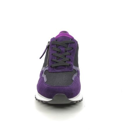 Gabor Hollywell Wide Purple multi Womens trainers 36.378.49 in a Plain Leather in Size 6
