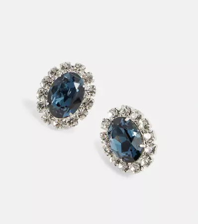 Diana Crystal Embellished Earrings in Blue - Jennifer Behr | Mytheresa