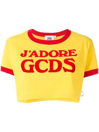GCDS Logo Cropped T-Shirt