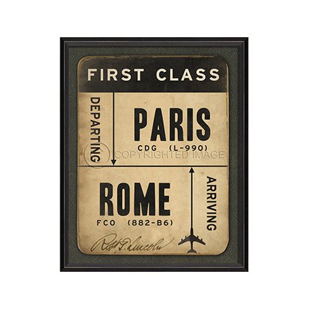 BC Paris to Rome Sign Framed Print Wall Art is available at the best price of 140 from Quirks! Handcrafted Goods & Unique Gifts | www.kinksandquirks.com