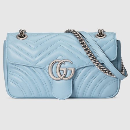 Blue GG Marmont small shoulder bag | GUCCI® UK