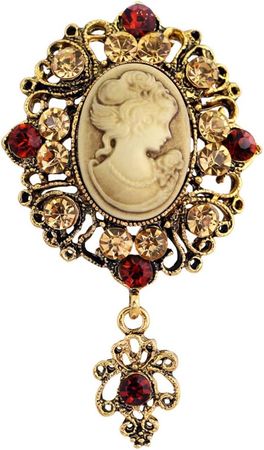 Amazon.com: lureme Vintage Elegant Victorian Lady Beauty Cameo with Crystal Brooch Pin (br000017-13): Clothing, Shoes & Jewelry
