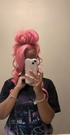 pink Barbie ponytail