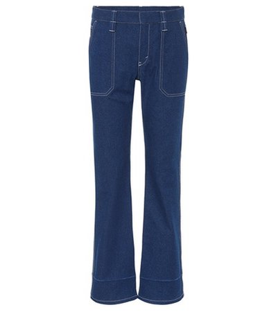 High-waisted cropped jeans