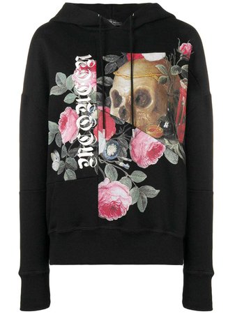 Alexander McQueen Patchwork Skull And Roses Hoodie - Farfetch