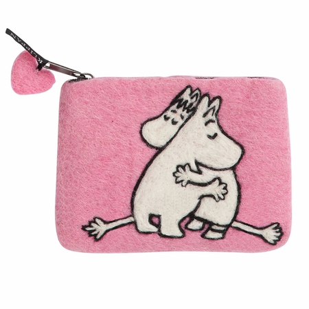 Finnstyle Klippan Moomin Love Pink Felt Wool Coin Purse