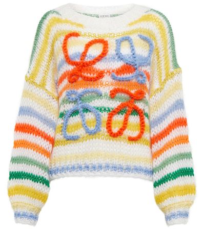 Loewe - Anagram mohair-blend sweater | Mytheresa