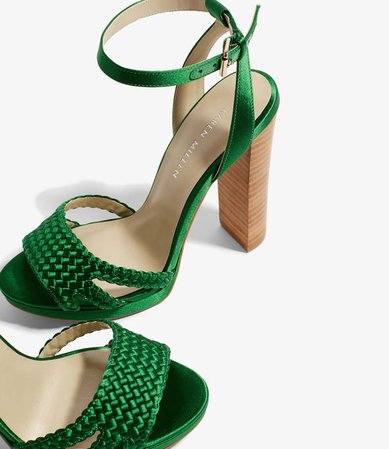 Woven Heeled Sandals | Karen Millen
