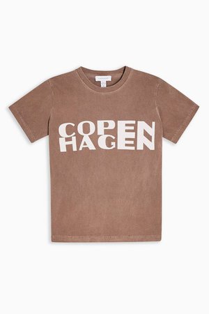 Copenhagen Shrunken T-Shirt | Topshop brown