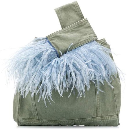 Furrísima tote with feathers