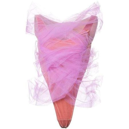 Y/Project Y/Project Pink Tulle Layer Second Skin Bodysuit Tank Top/Cami