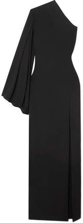 Lani One-sleeve Stretch-crepe Gown - Black